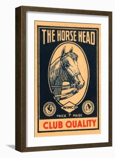 Horse Head Club Quality Matches-null-Framed Art Print