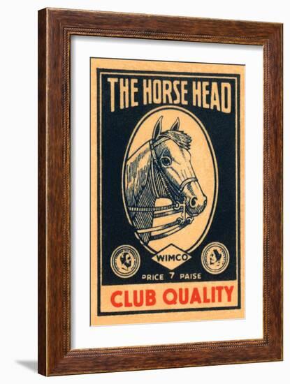 Horse Head Club Quality Matches-null-Framed Art Print