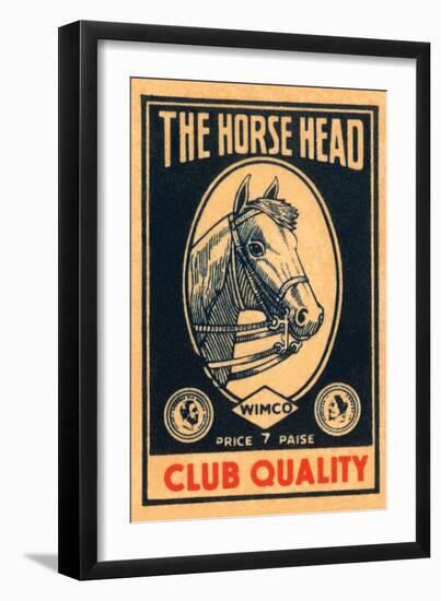 Horse Head Club Quality Matches-null-Framed Art Print