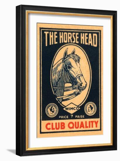 Horse Head Club Quality Matches-null-Framed Art Print