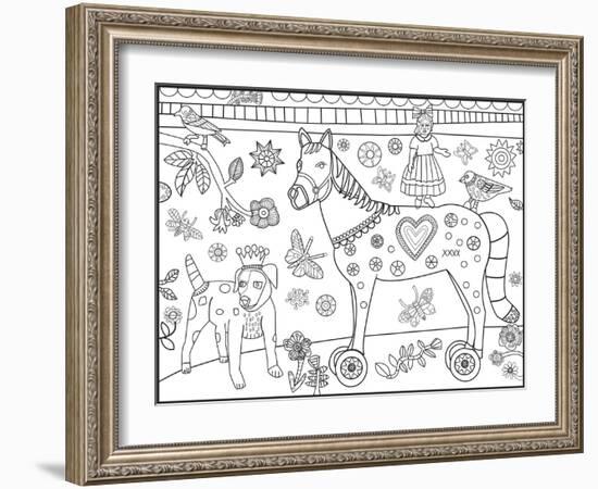 Horse Heart Belly CB-Jill Mayberg-Framed Giclee Print