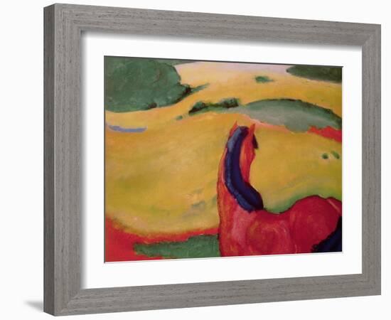 Horse in a Landscape, 1910-Franz Marc-Framed Giclee Print