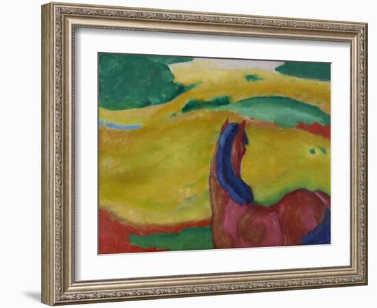 Horse in a Landscape, 1910-Franz Marc-Framed Giclee Print