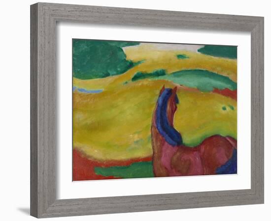 Horse in a Landscape, 1910-Franz Marc-Framed Giclee Print