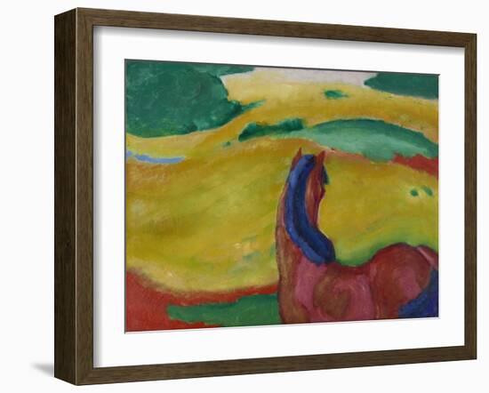 Horse in a Landscape, 1910-Franz Marc-Framed Giclee Print