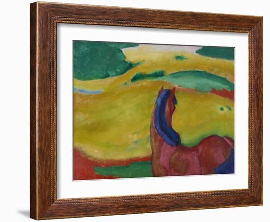 Horse in a Landscape, 1910-Franz Marc-Framed Giclee Print