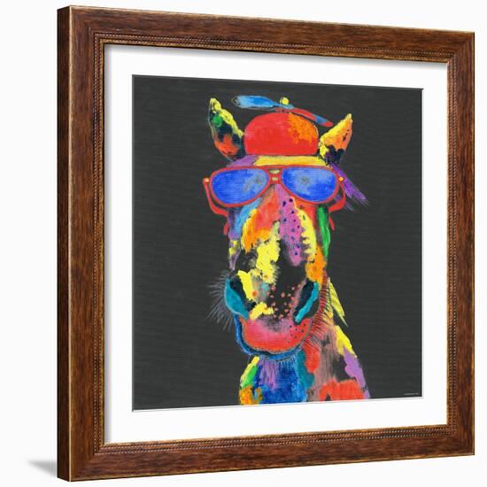 Horse in Dark Gray-null-Framed Art Print