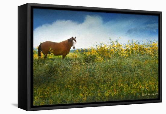 Horse in Flowers I-Chris Vest-Framed Premier Image Canvas