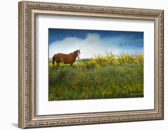 Horse in Flowers I-Chris Vest-Framed Photographic Print