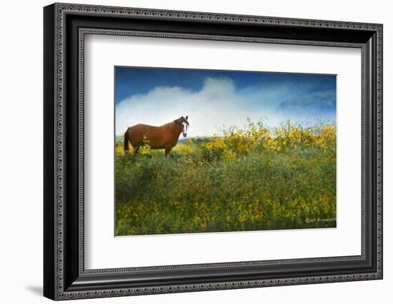 Horse in Flowers I-Chris Vest-Framed Photographic Print