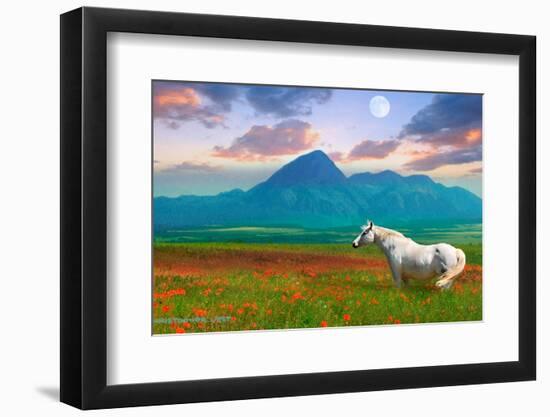 Horse in Flowers II-Chris Vest-Framed Photographic Print