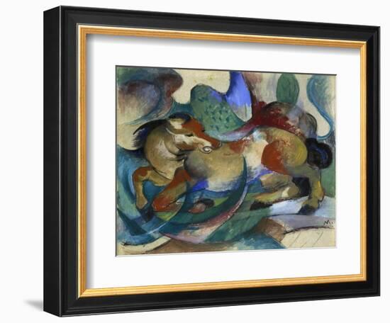 Horse Jumping, 1913-Franz Marc-Framed Giclee Print