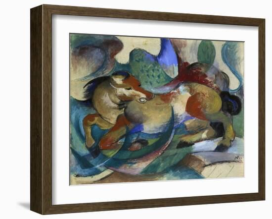 Horse Jumping, 1913-Franz Marc-Framed Giclee Print