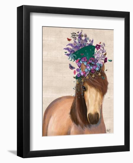 Horse Mad Hatter-Fab Funky-Framed Art Print