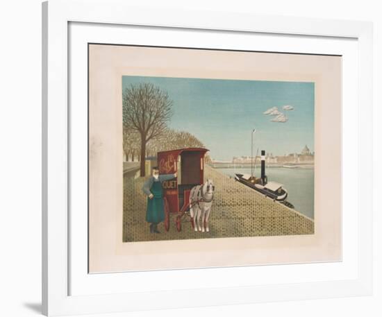 Horse on the River-Jan Balon-Framed Collectable Print