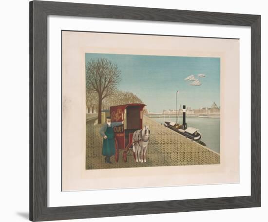 Horse on the River-Jan Balon-Framed Collectable Print