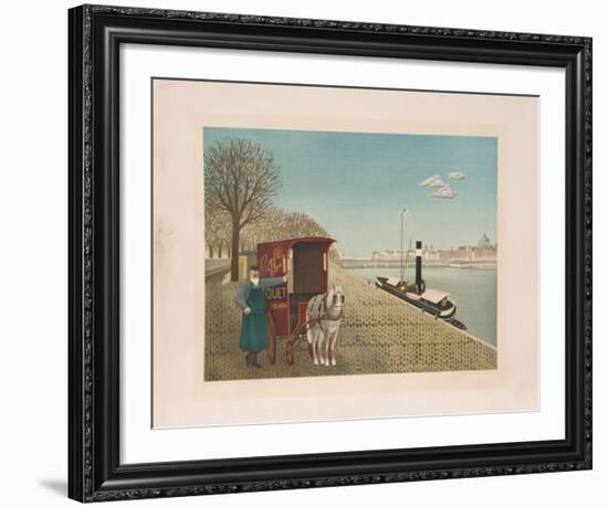 Horse on the River-Jan Balon-Framed Collectable Print