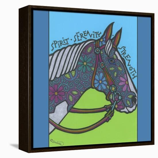 Horse (Pinto)-Denny Driver-Framed Premier Image Canvas