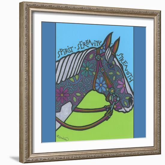 Horse (Pinto)-Denny Driver-Framed Premium Giclee Print
