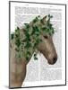 Horse Porcelain with Ivy-Fab Funky-Mounted Art Print