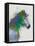 Horse Portrait 1 Rainbow Splash-Fab Funky-Framed Stretched Canvas