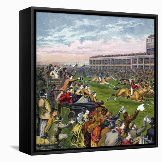 Horse Race, 19th Century-null-Framed Premier Image Canvas