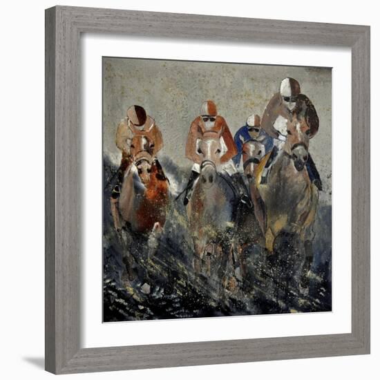 Horse Race 4110-Pol Ledent-Framed Art Print