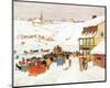 Horse Race in Winter-Clarence Alphonse Gagnon-Mounted Premium Giclee Print