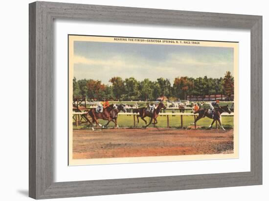 Horse Race, Saratoga Springs, New York-null-Framed Art Print
