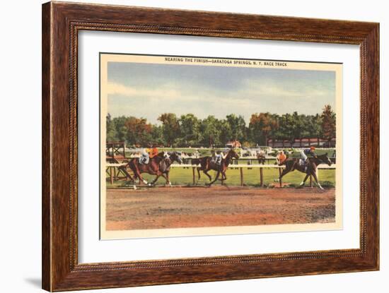 Horse Race, Saratoga Springs, New York-null-Framed Art Print