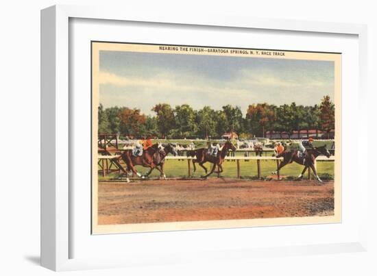 Horse Race, Saratoga Springs, New York-null-Framed Art Print