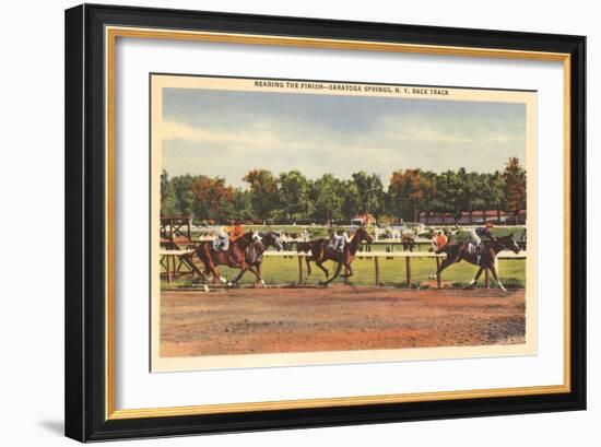 Horse Race, Saratoga Springs, New York-null-Framed Art Print