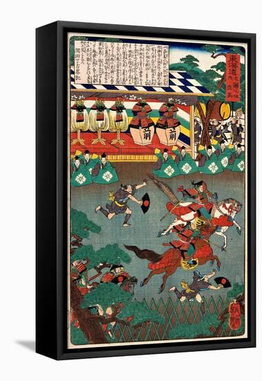 Horse Race - Tokaido No Uchi-Yoshitsuya Utagawa-Framed Premier Image Canvas