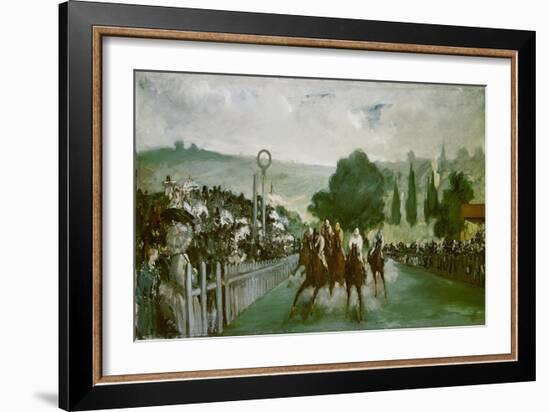 Horse racing at Longchamps. 1864-Edouard Manet-Framed Giclee Print