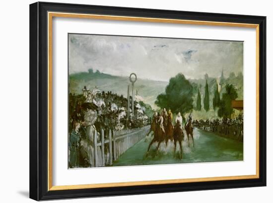 Horse racing at Longchamps. 1864-Edouard Manet-Framed Giclee Print