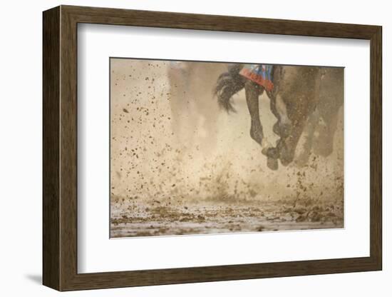 Horse racing in the mud-Maresa Pryor-Framed Photographic Print