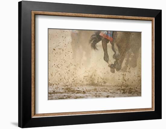 Horse racing in the mud-Maresa Pryor-Framed Photographic Print