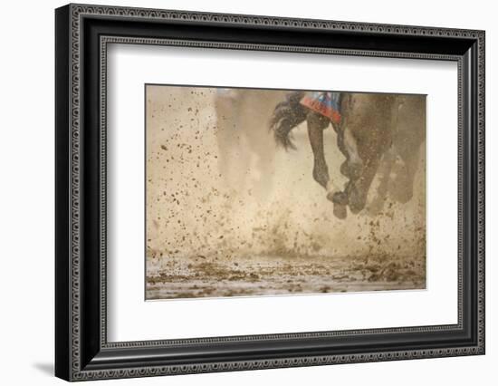 Horse racing in the mud-Maresa Pryor-Framed Photographic Print