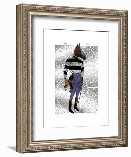 Horse Racing Jockey Full-Fab Funky-Framed Art Print