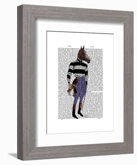 Horse Racing Jockey Full-Fab Funky-Framed Art Print