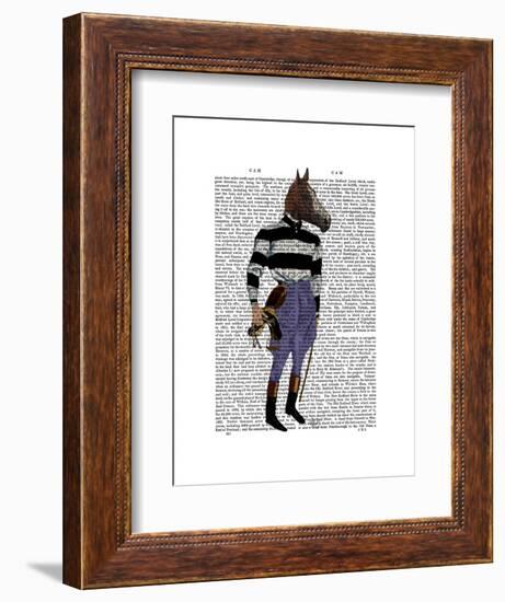Horse Racing Jockey Full-Fab Funky-Framed Art Print