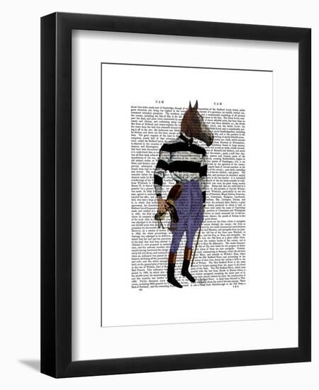 Horse Racing Jockey Full-Fab Funky-Framed Art Print