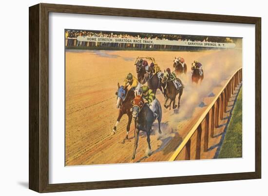 Horse Racing, Saratoga Springs, New York-null-Framed Premium Giclee Print