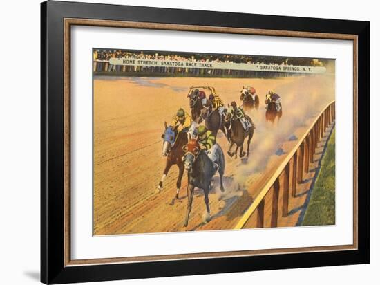 Horse Racing, Saratoga Springs, New York-null-Framed Premium Giclee Print