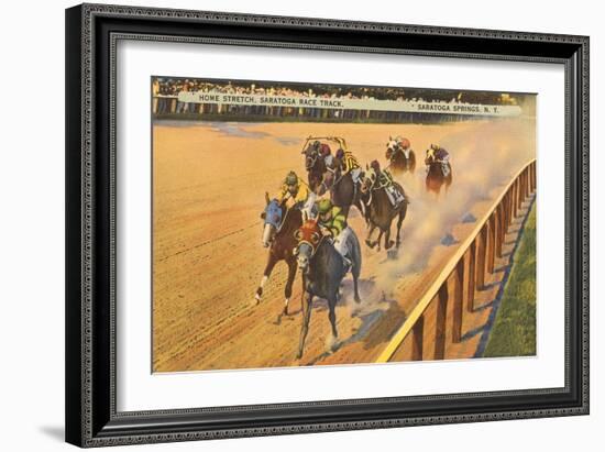 Horse Racing, Saratoga Springs, New York-null-Framed Premium Giclee Print