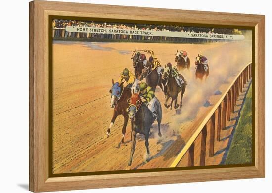 Horse Racing, Saratoga Springs, New York-null-Framed Stretched Canvas