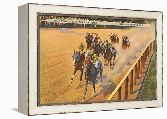 Horse Racing, Saratoga Springs, New York-null-Framed Stretched Canvas