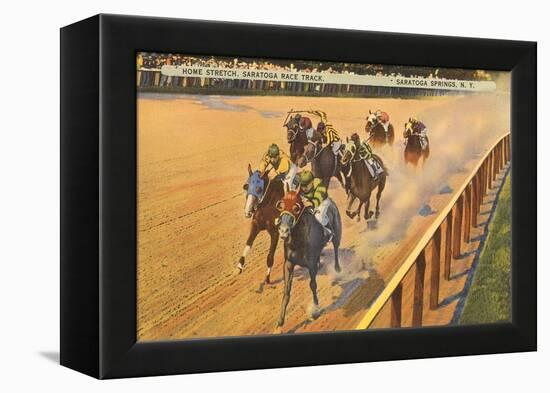 Horse Racing, Saratoga Springs, New York-null-Framed Stretched Canvas