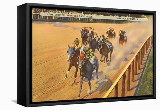 Horse Racing, Saratoga Springs, New York-null-Framed Stretched Canvas