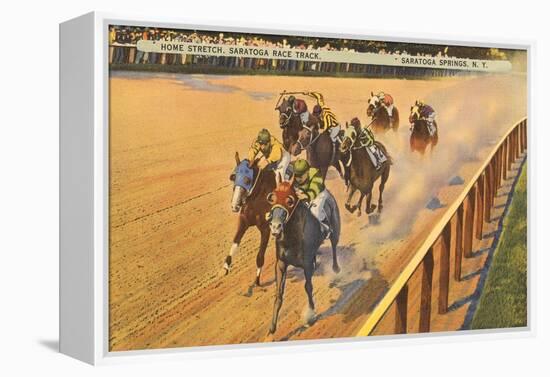 Horse Racing, Saratoga Springs, New York-null-Framed Stretched Canvas